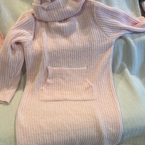 Cozy Pink Cowl Neck Sweater